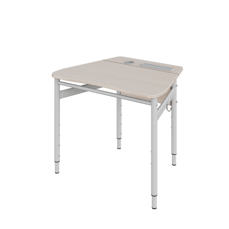 Стіл учнівський одномісний трапеція з регулюванням кута нахилу стільниці, полицею ЛДСП, пеналом та стаканом №3-6 (7791) МЕБЛІ ТЕХНОСТИЛЬ